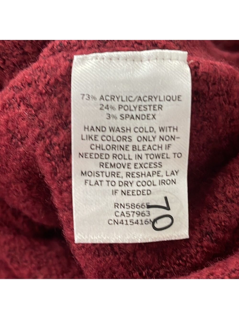 Caslon Burgundy Tunic Sweater Size Small - Picture 5 of 5
